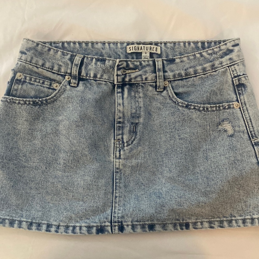 Signature 8 Denim Mini Skirt